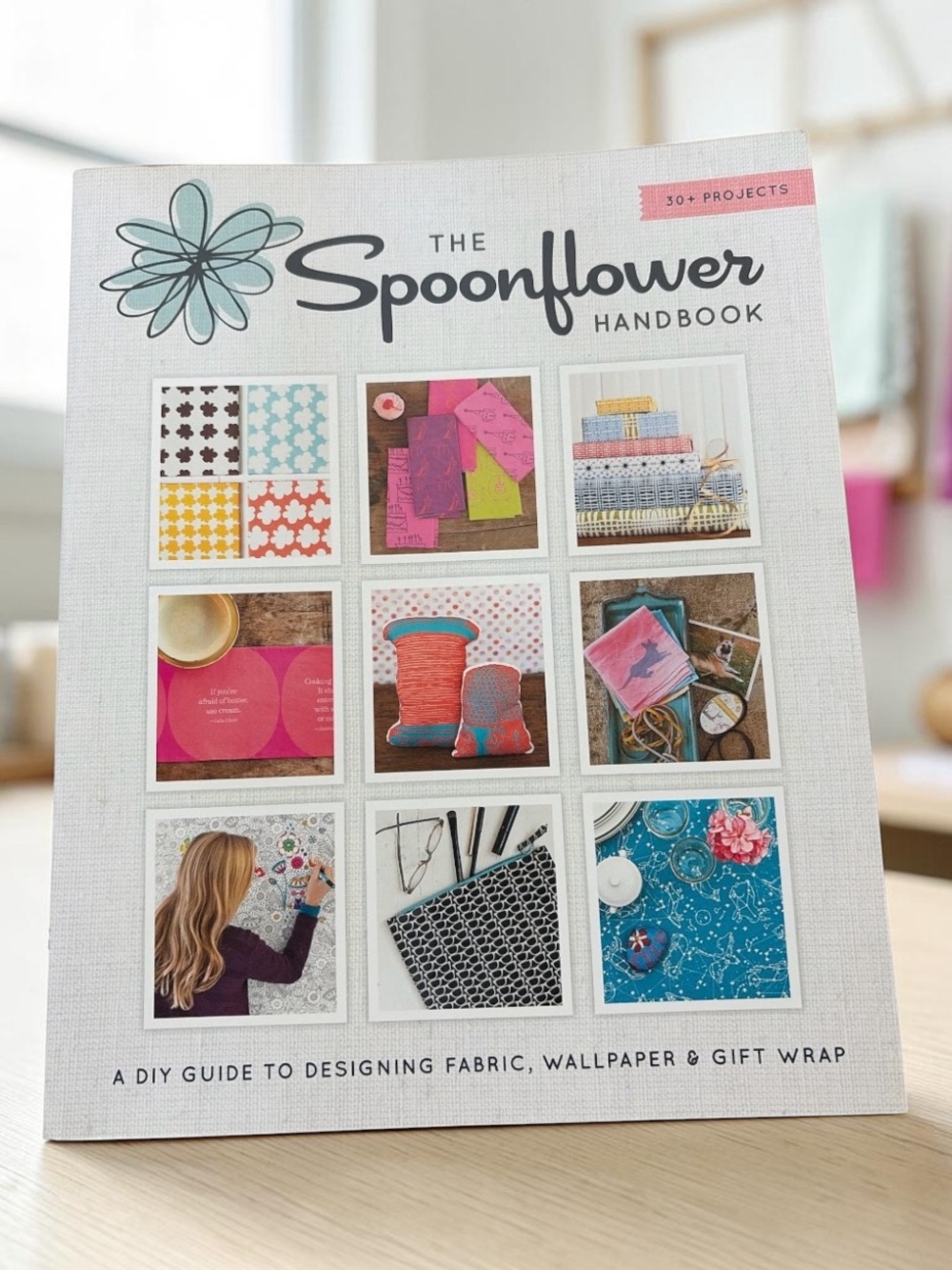 The Spoonflower Handbook DIY Design Book - White & Pink Accents